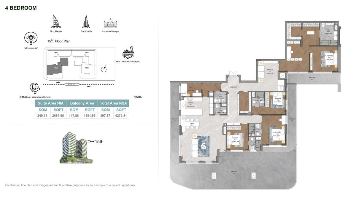 4BHK | Forest City Tower